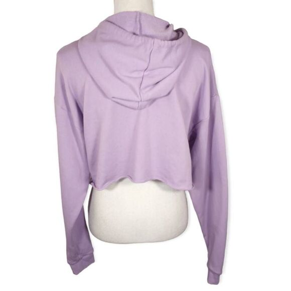 FOREVER 21 LAVENDER CROPPED HOODIE SZ.M EUC. - Picture 4 of 5